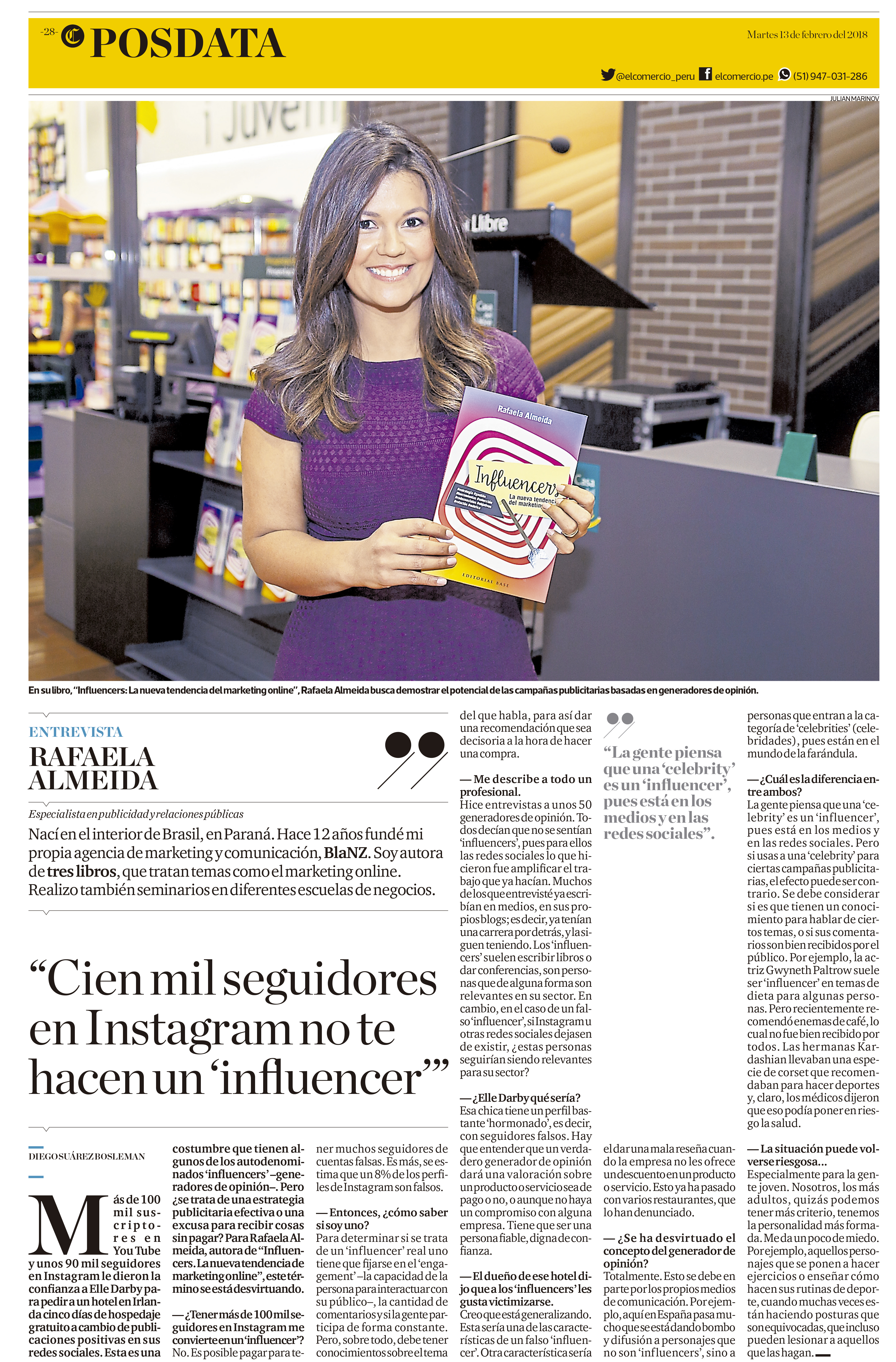 Entrevista en El comercio